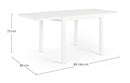 Tavolo Allungabile da Giardino 83-166x80x75h cm Pelagius Bianco