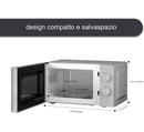 Forno a Microonde 20 L 6 Livelli di Potenza 700 W Funzione Scongelamento Grigio      