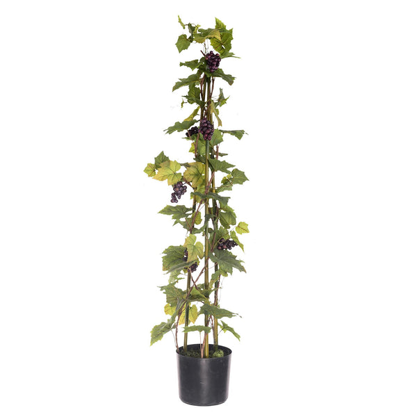 Plante de Vigne Artificielle avec Fruits, en Pot Vert Hauteur 120 cm online