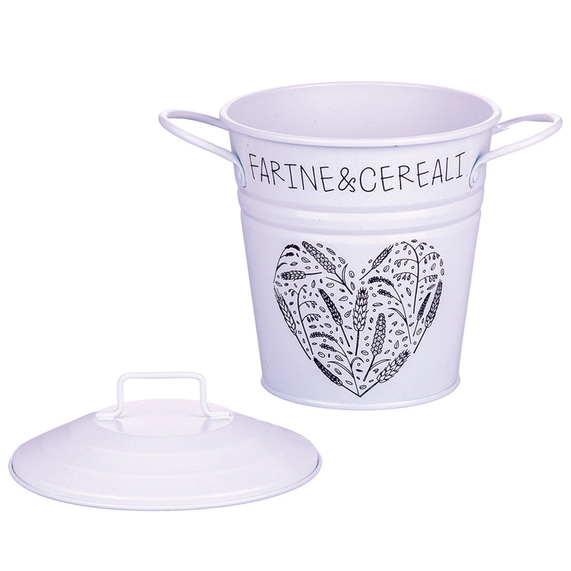 Secchiello per Farine e Cereali 13x13 cm  in Metallo VdE Tivoli 1996 Daily