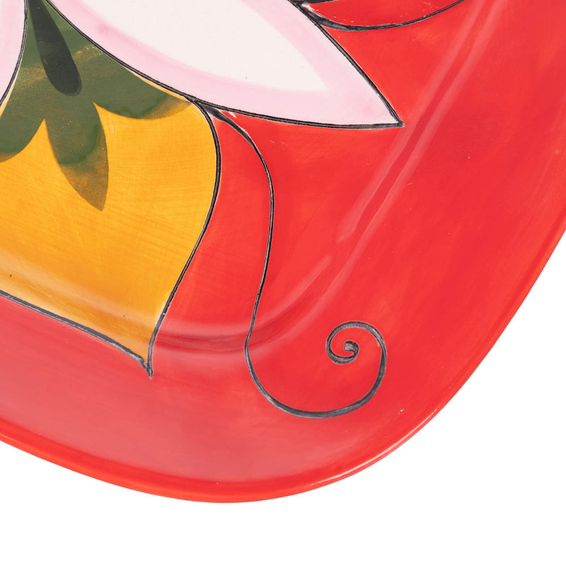 Piatto Rettangolare 37,5x30,5x3,5 cm  in Ceramica VdE Tivoli 1996 Infinito  