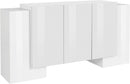 Credenza 2 + 3 Ante 170x45x85 cm Pillon Bianco Lucido