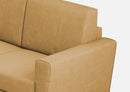 Divano 2 Posti 152x85x85 cm Yasel in Tessuto Ocra