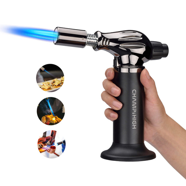 sconto Brûleur de cuisine chalumeau à gaz pour crème brûlée noir et argent