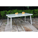 Tavolo da Giardino in Polyrattan Rettangolare 160x90x77cm Adila Melange Grigio