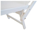 Lettino Prendisole da Giardino 185x61x39,5 cm Telaio in Alluminio Bianco e Textilene Bianco