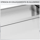 Pensilina Tettoia Moderna 200x96x27 cm in Policarbonato Alluminio e PP Trasparente