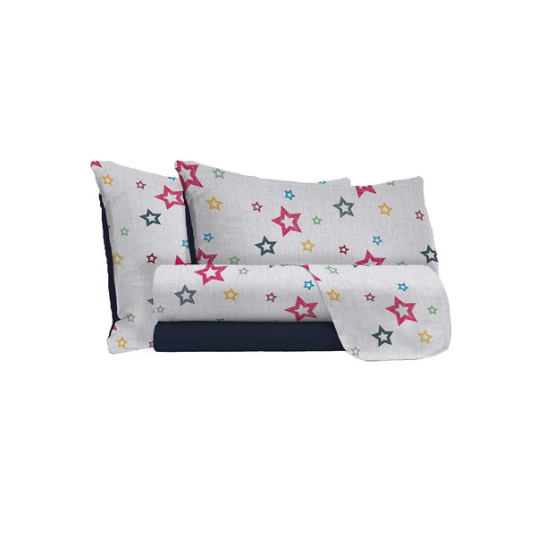 Parure de lit avec impression au-dessus et en dessous et taies d'oreiller Superstar différentes tailles prezzo