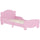 Struttura Letto Singolo per Bambini Orso 143,5x80x55 cm con Sponde Laterali in Legno Rosa