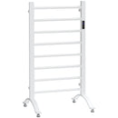 Scaldasalviette Elettrico 8 Barre 50x45x80 cm in Acciaio al Carbonio Bianco