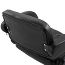 Sgabello da Bar Schiena Alto e Braccioli Rivestimento PU a Bottoni Nero  