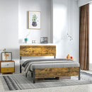 Struttura Letto Matrimoniale 149x207x104 cm in Truciolato con Testiera e Pediera Marrone