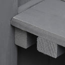 Armadietto da Giardino 2 Ante Tetto Apribile 74x43x88 cm in Legno di Abete Grigio Scuro