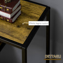 Libreria Moderna 4 Ripiani 83x34x180 cm  in Legno e Metallo Marrone