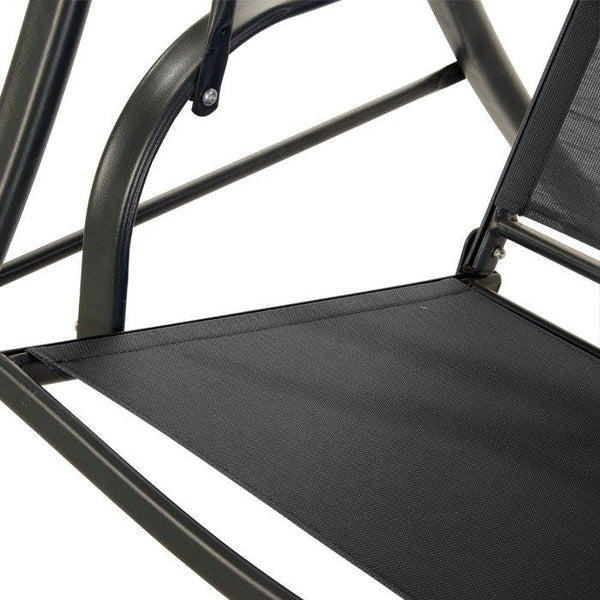 sconto Bertozzi Amalfi Balançoire de jardin en acier peint gris foncé 2 places