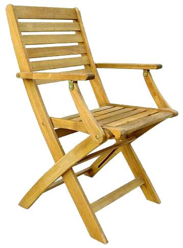 acquista Lot de 2 chaises de jardin pliantes avec accoudoirs en bois Bertozzi