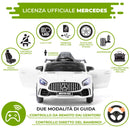 Macchina Elettrica per Bambini 12V con Licenza Mercedes GTR Small AMG Bianca-7