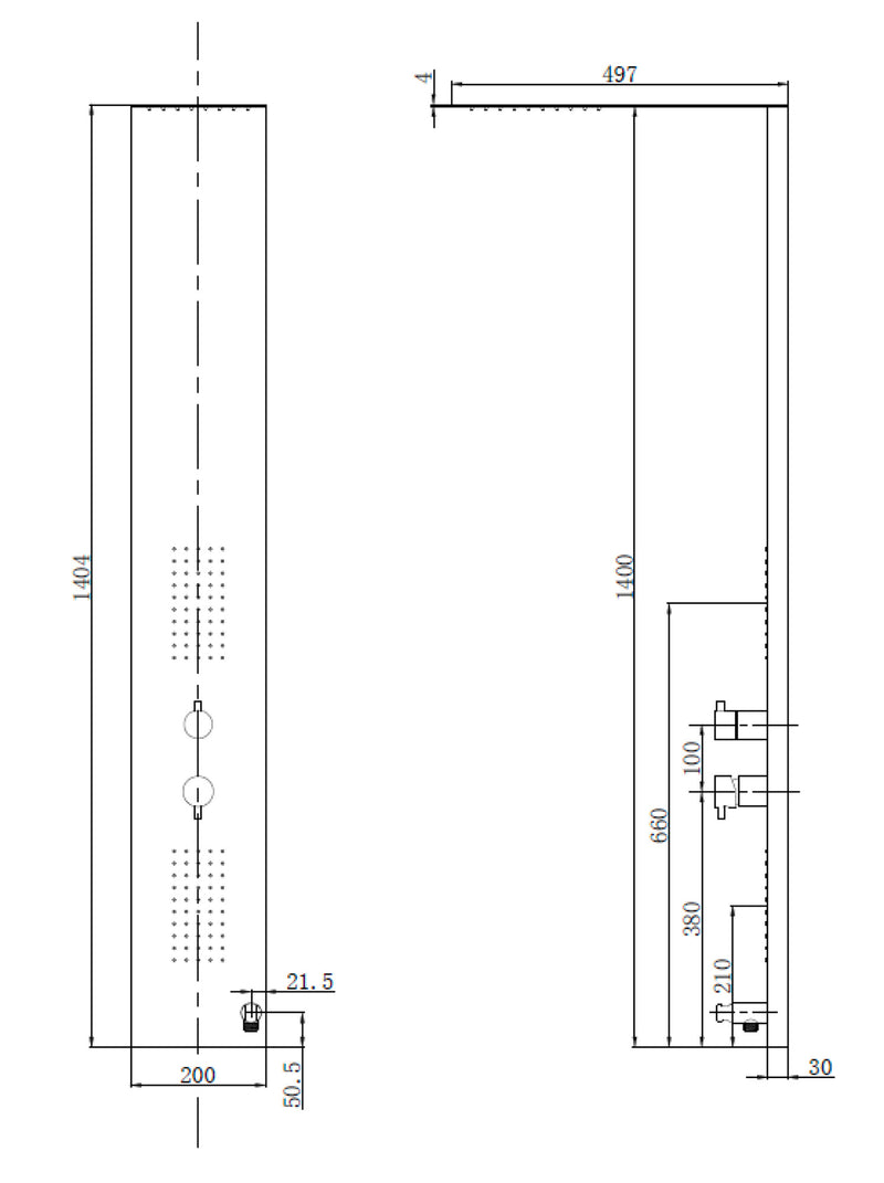 Colonna Doccia Idromassaggio in Acciaio Top Slim Nero Opaco-5