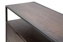 Mobile Burn 150x40x83 cm in Legno di Acacia e in Ferro Marrone