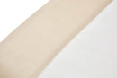 Set Lenzuola Sopra Sotto e Federe Bordi in Raso Garrini Eveline Avorio/Beige Varie Misure