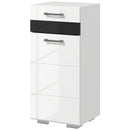 Mobiletto Bagno 1 Cassetto 1 Anta 37x32,5x79 cm in MDF Bianco