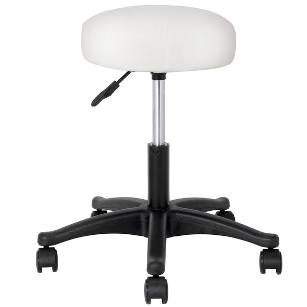 online Sgabello Estetista Girevole Seduta Imbottita 10cm Ecopelle Salone Studio Bianco