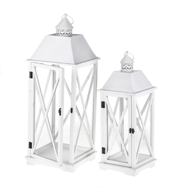 Lot de 2 lanternes en bois H 80 cm acquista