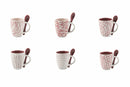 Set 6 Tazzine da Caffè Ø6x6,5 cm in Ceramica Villa d'Este Home Tivoli Aurora