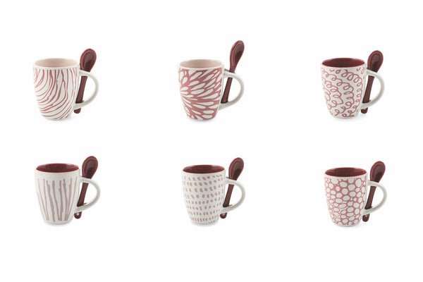 acquista Set de 6 Tasses à Café Ø6x6,5 cm en Céramique VdE Tivoli 1996 Aurora