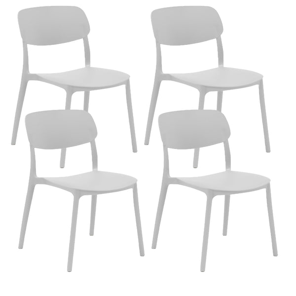 Set 4 Sedie 46x79x54 cm in Polipropilene Elodie Bianca acquista