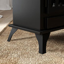 Camino a Bioetanolo da Pavimento 45x28x54 cm Bruciatore 1,2L Nero