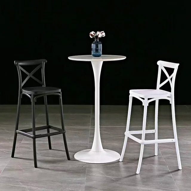 Set 4 Sgabelli 40x36x91 cm in Polipropilene Pompei Bianco