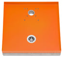 Base Portaciottolo per Fontane 40x40x8 cm in Metallo con Base in Cemento Belfer 42/BSE/10 Arancione