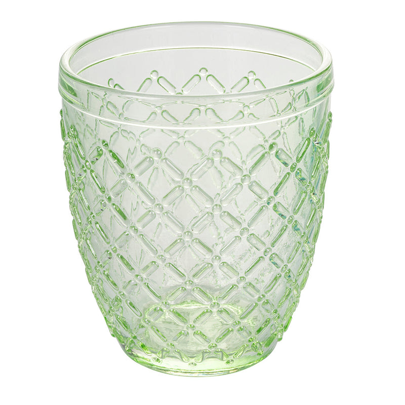 Set 6 Bicchieri Acqua Castle Greenery in Vetro VdE Tivoli 1996 Verde