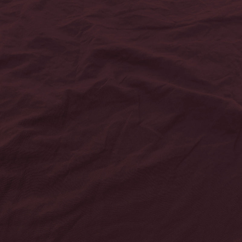 Set Lenzuola Sopra Sotto e 2 Federe Linea Water Washed Bordeaux