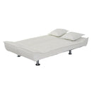 Divano Letto in Similpelle con 2 Cuscini Bianco 178x86x80 cm 