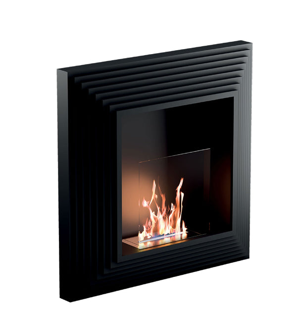 prezzo Camino a Bioetanolo da Incasso 88x20x88 cm 2500W 1,3L Elysium Nero
