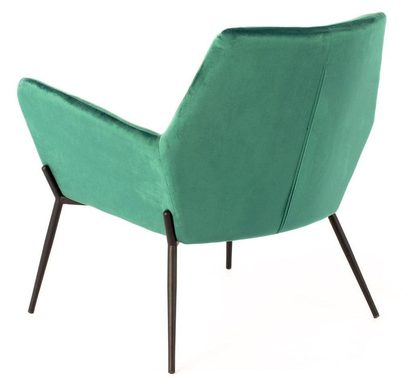 Poltrona Imbottita 54x71,5x70 cm in Velluto Verde