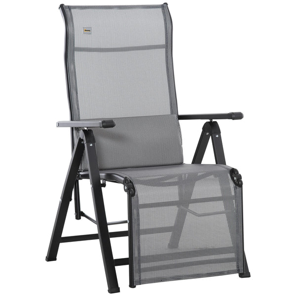 acquista Chaise longue inclinable Zero Gravity 70x65x111 cm en acier et tissu maille gris
