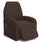 Housse de fauteuil inclinable extensible taille unique avec poche latérale marron
