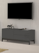 Mobile TV 1 Anta 2 Cassetti 110x40x47,7 cm Metis Antracite Lucido