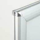 Espositore Pubblicitario Bifacciale con Ruote 100x140 cm in Alluminio da Esterno Antivento Silver