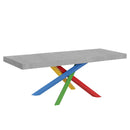 Tavolo Allungabile 200-460x90x77 cm Volantis Premium Cemento Telaio 4B 