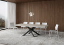 Tavolo Allungabile 140-400x90x77 cm Volantis Premium Cashmere Telaio Antracite 