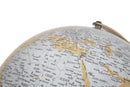 Mappamondo Arancione Ø25x34 cm Metallo e Plastica Oro Ruggine e Argento