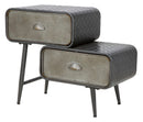 Mobiletto 2 Cassetti Iron School 63x29,5x52,5 cm in Ferro Grigio