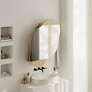 Specchio da Bagno con Armadietto Nuvola 60x13x75 cm in Melamina Zaffiro di Quercia   