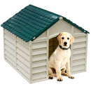 Cuccia per Cane Taglia Piccola in Pvc Smontabile 71X71X68Cm Grigio/Verde