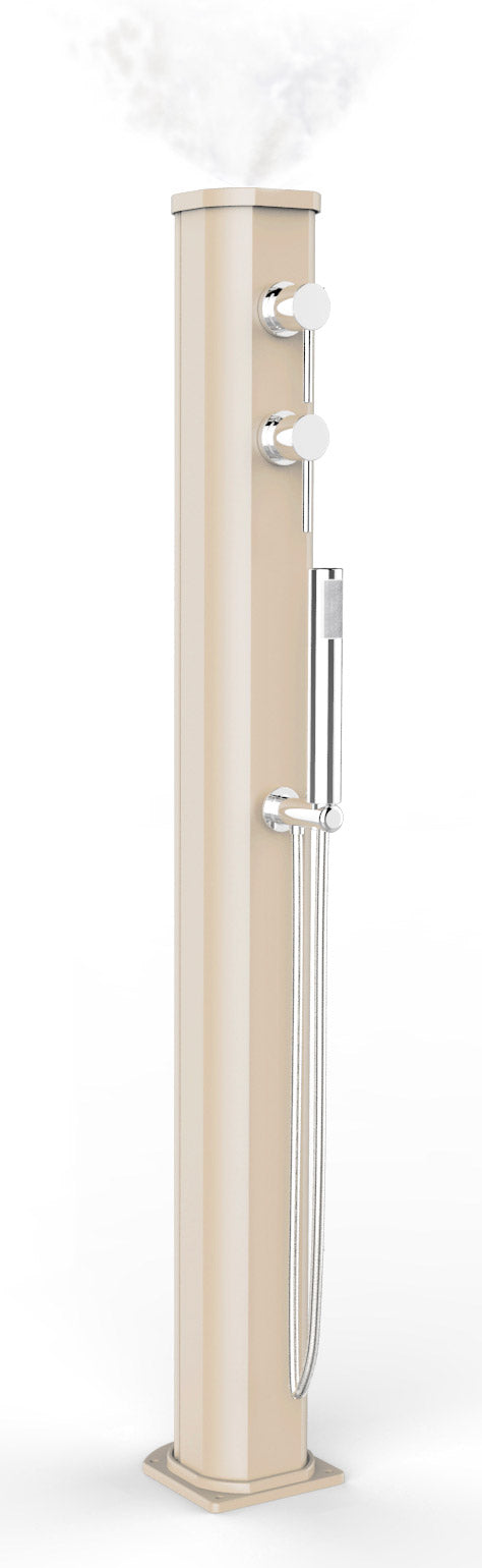 prezzo Doccia Solare da Esterno con Nebulizzatore Miscelatore e Doccetta Mobile Arkema Jolly Go Champagne Bronze