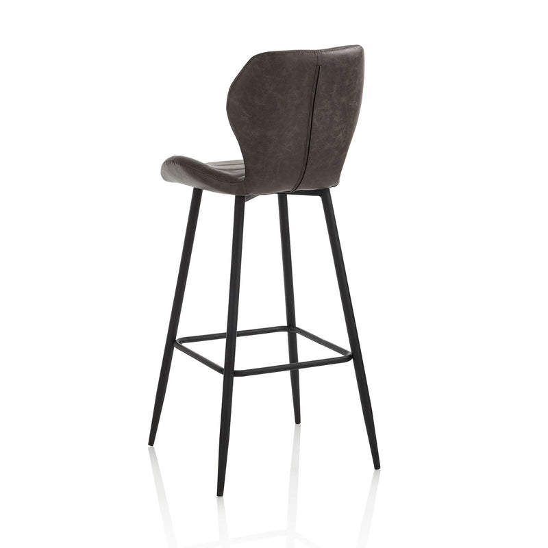 Set 2 Sgabelli 44,5x46x107,5 cm in Similpelle Marrone